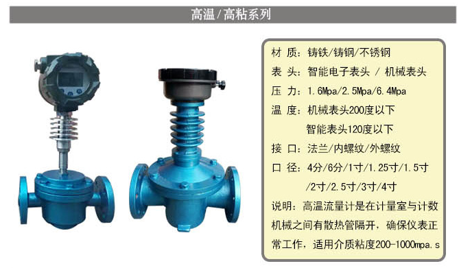 橢圓齒輪流量計(jì)內(nèi)螺紋型高溫型