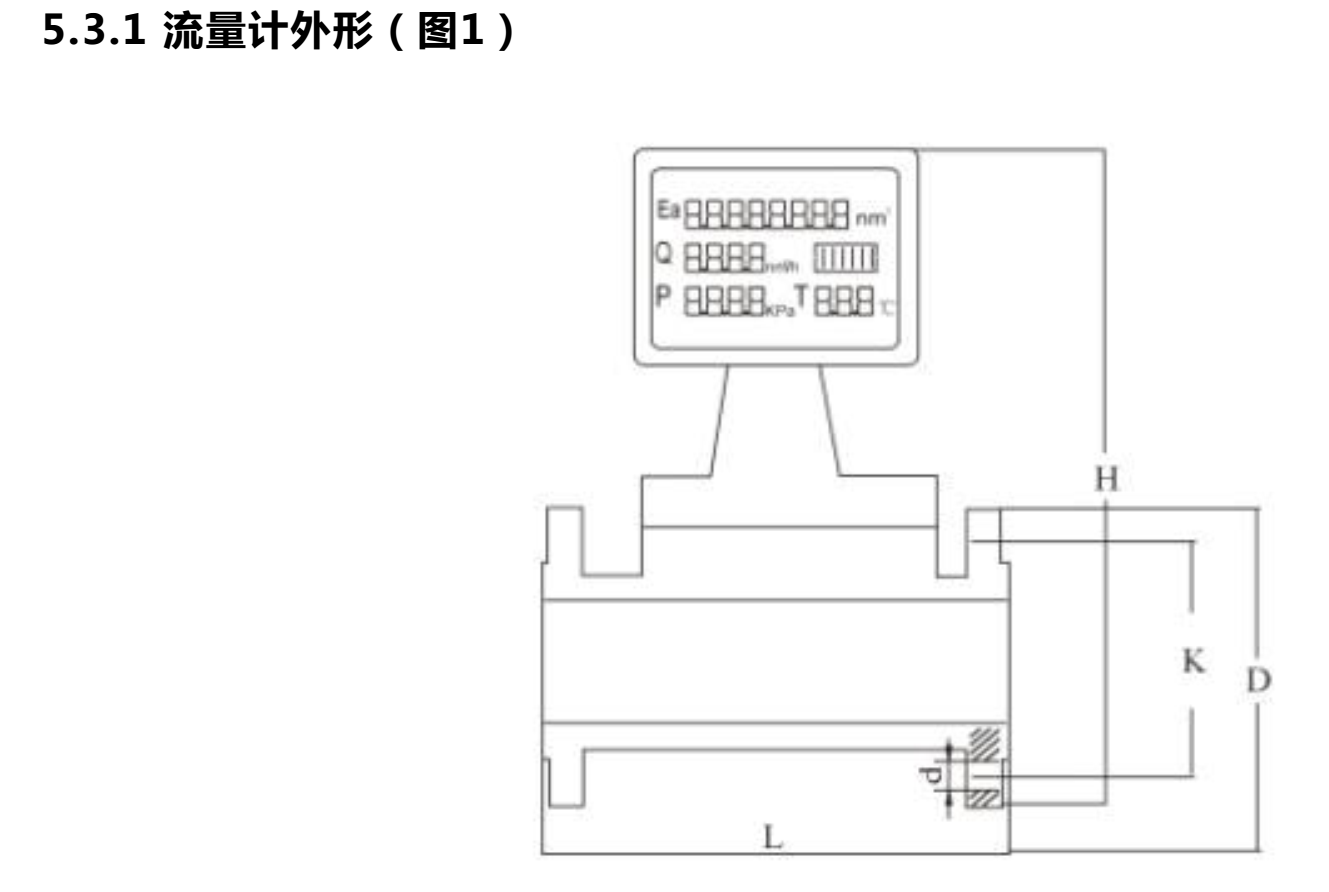 氣體渦輪流量計外形